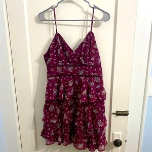 Burgundy Floral Dress